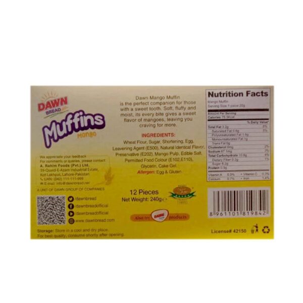 Dawan Muffins Cake Mango flavored 12 pieces